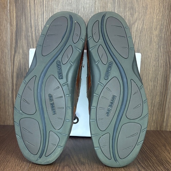 Sebago Tan Leather Boat Shoes - Picture 5 of 10